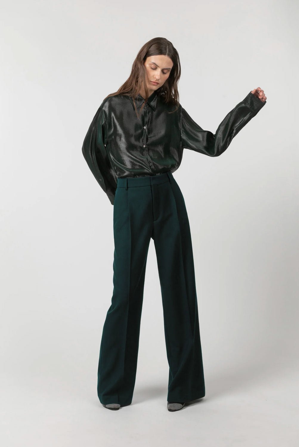 INDRESS - Edgar Pants in Dark Emerald