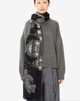 INOUI EDITIONS - Scarf 80cm MIRAGE in BLACK