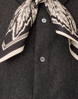 INOUI EDITIONS - BANGALOR Square 65cm Scarf in BLACK