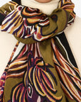 INOUI EDITIONS -130 Western Square Scarf in Brown