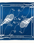 JOUME ATELIER - Silk Square Paris Fauna Scarf in Blue