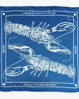 JOUME ATELIER - Silk Square Astacus Scarf in Blue