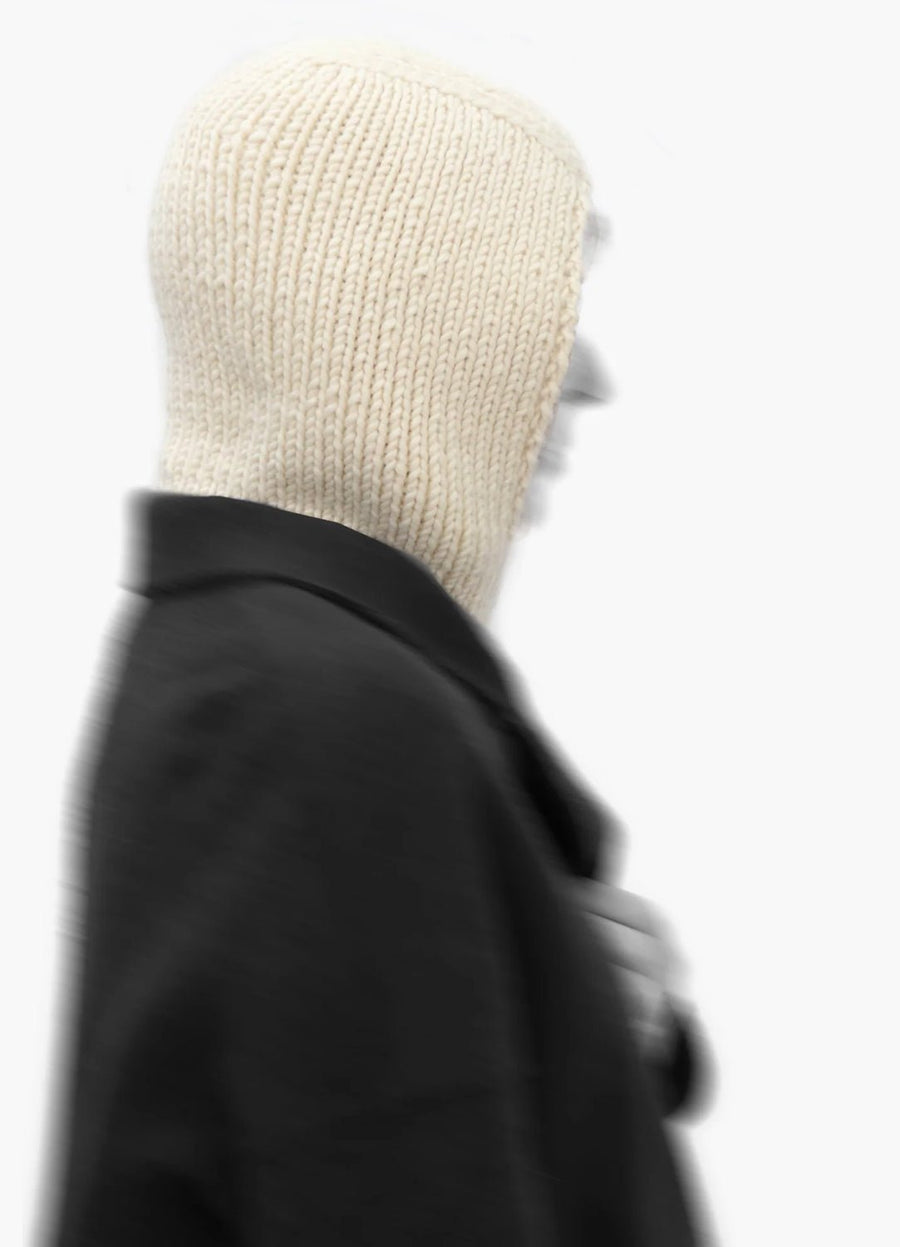 KARAKORAM - Knitted Hood/Balaclava in Cream