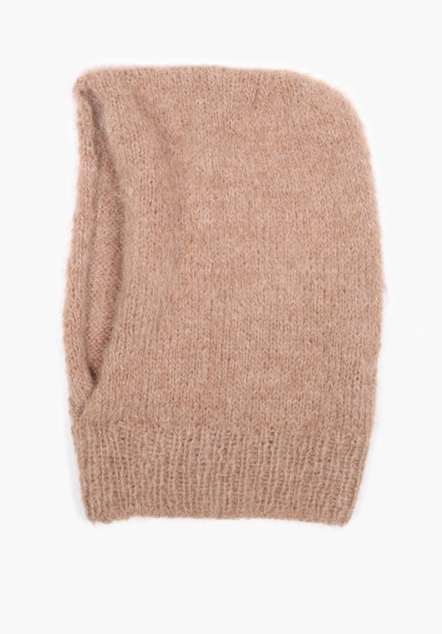 KARAKORAM - Knitted Hood in Camel