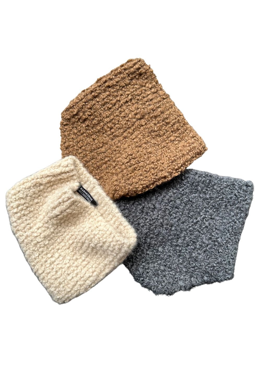 KARAKORAM - Boucle Yarn Knitted Neck Scarf