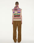 LA FETICHE - KEATON Neon Fairisle V-Neck Vest in Multico