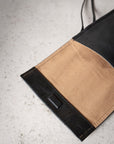 LIHANN GEORGE - Crushed Grain Leather Didi Cross Body Bag in Black