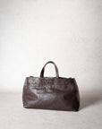 LIHANN GEORGE - Matte Natural Grain Leather ELLI Bag in Deep Espresso
