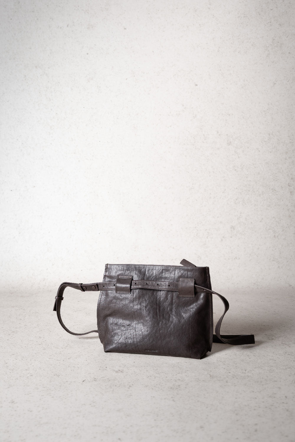 LIHANN GEORGE - Matte Natural Grain Leather SIENI Bag in DEEP ESPRESSO