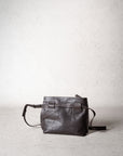 LIHANN GEORGE - Matte Natural Grain Leather SIENI Bag in DEEP ESPRESSO