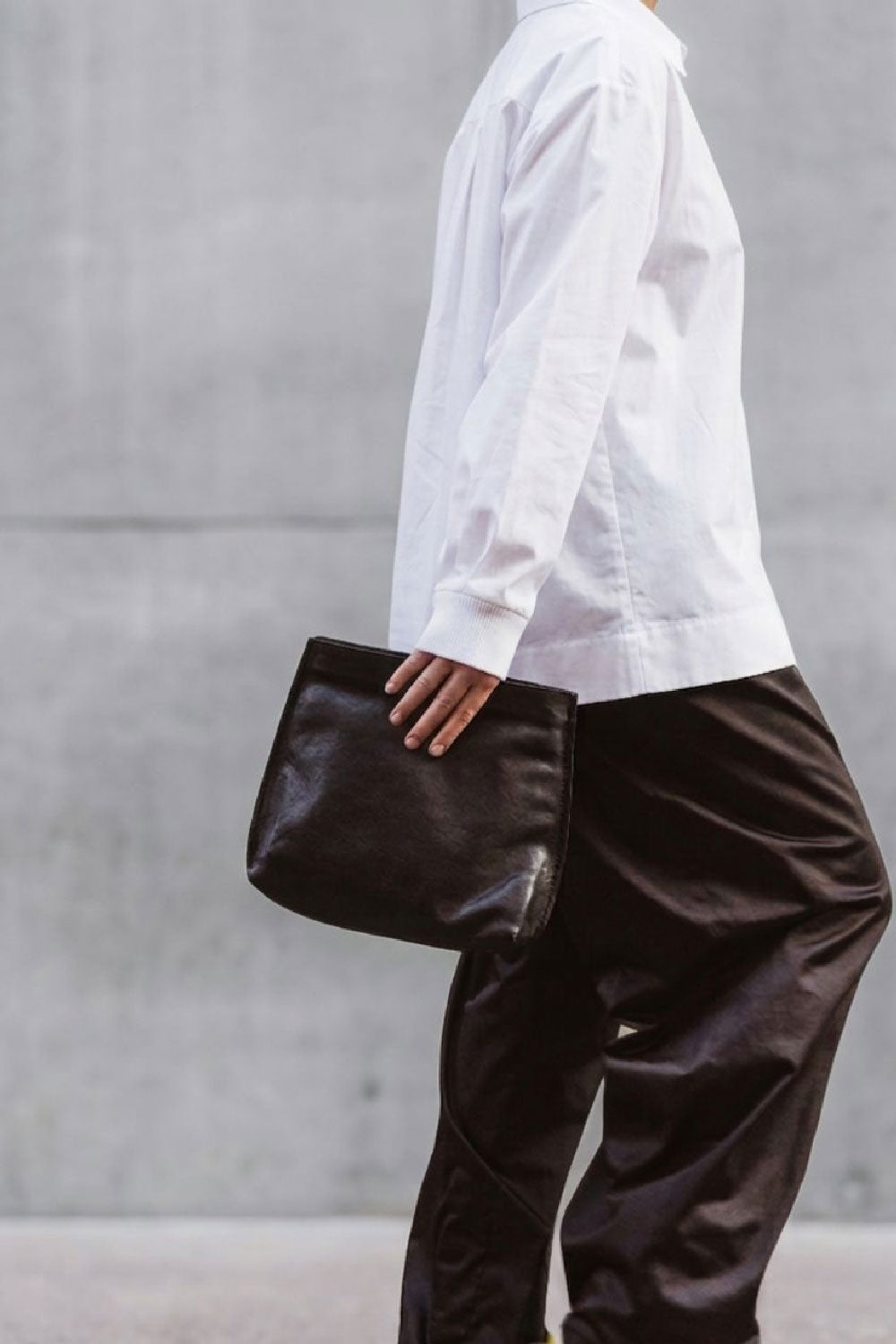 LIHANN GEORGE - Matte Natural Grain Leather SIENI Bag in DEEP ESPRESSO
