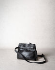 LIHANN GEORGE - Matte Natural Grain Leather SIENI Bag in BLACK