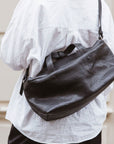 LIHANN GEORGE - Matte Natural Grain Leather LILI Bag in Black