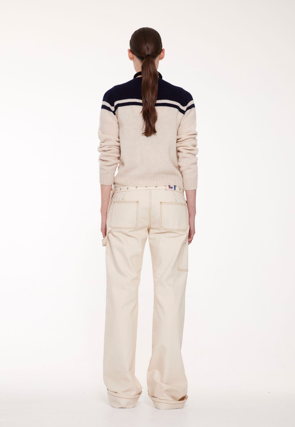 LA FETICHE - MAAR Cardigan in Ecru/Navy