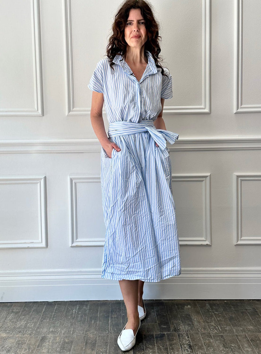 BERGFABEL - LENA Dress in Blue Stripe