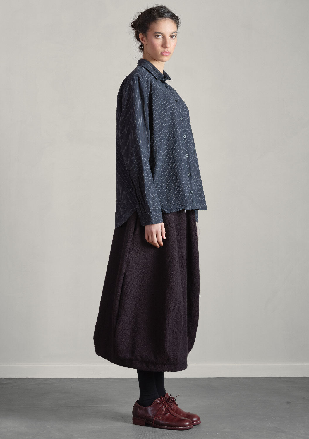 BERGFABEL - Loose Tyrol Shirt in Black Stripe