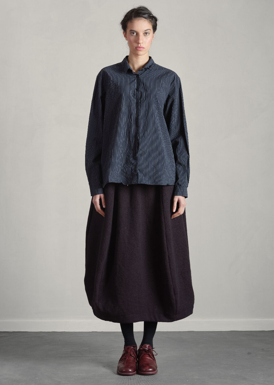 BERGFABEL - Loose Tyrol Shirt in Black Stripe