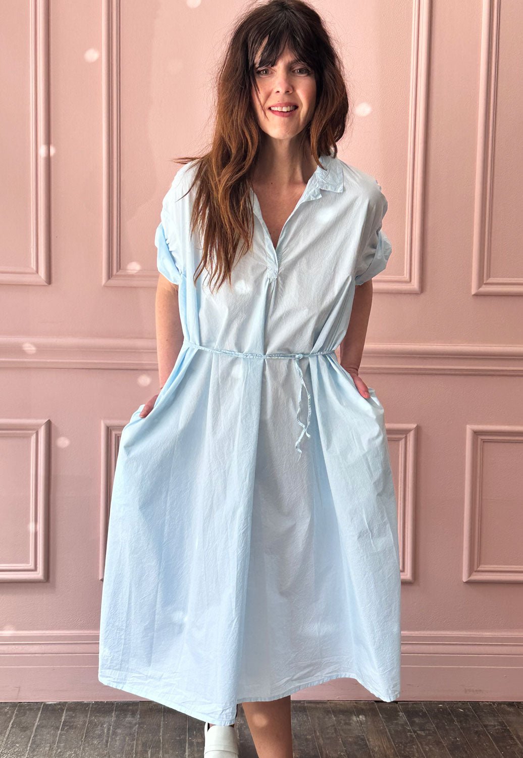 MANUELLE GUIBAL - Dress WigWi in Chlorash Blue