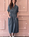 MANUELLE GUIBAL - Loomi Dress in Denim Blue