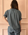 MANUELLE GUIBAL - Loomi Top in Denim Blue