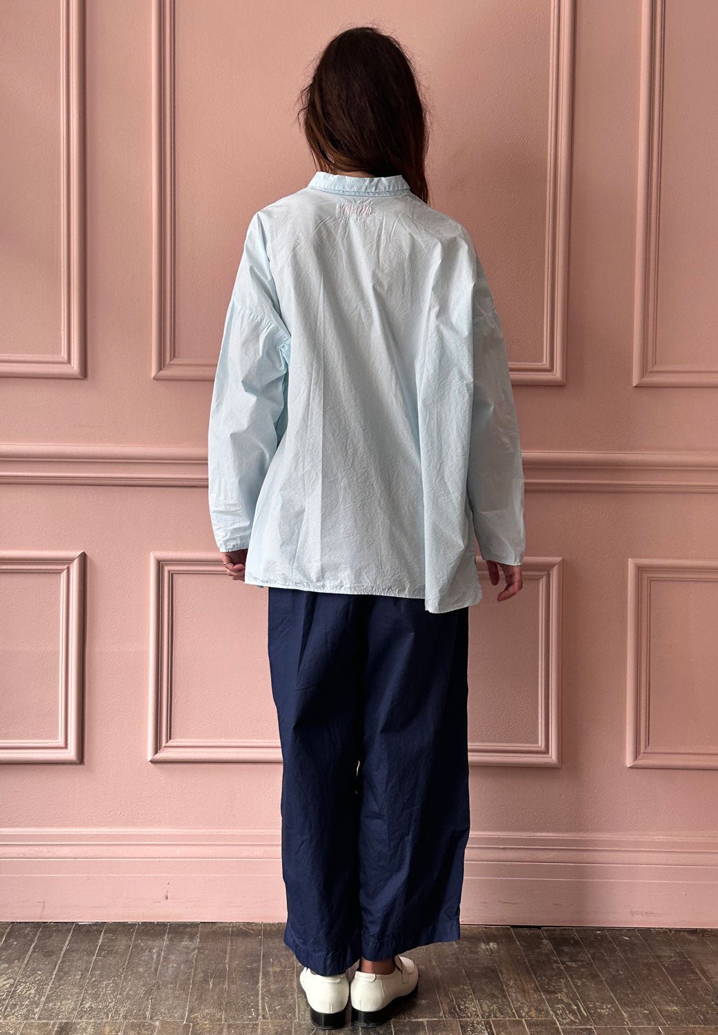 MANUELLE GUIBAL - Big Shirt Wigwi in Chlorash Blue
