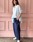 MANUELLE GUIBAL - Big Shirt Wigwi in Chlorash Blue