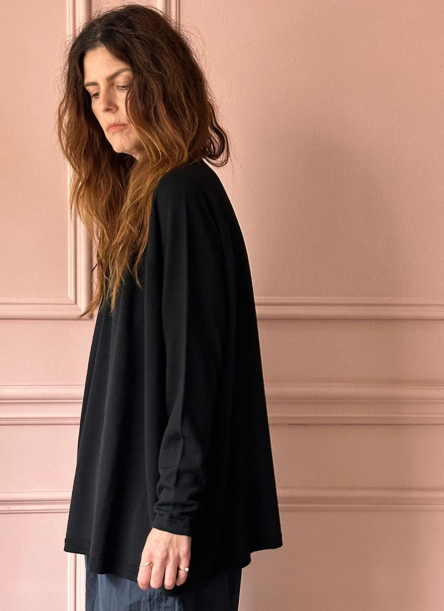 MANUELLE GUIBAL - Knit Sweater YAL in BLACK