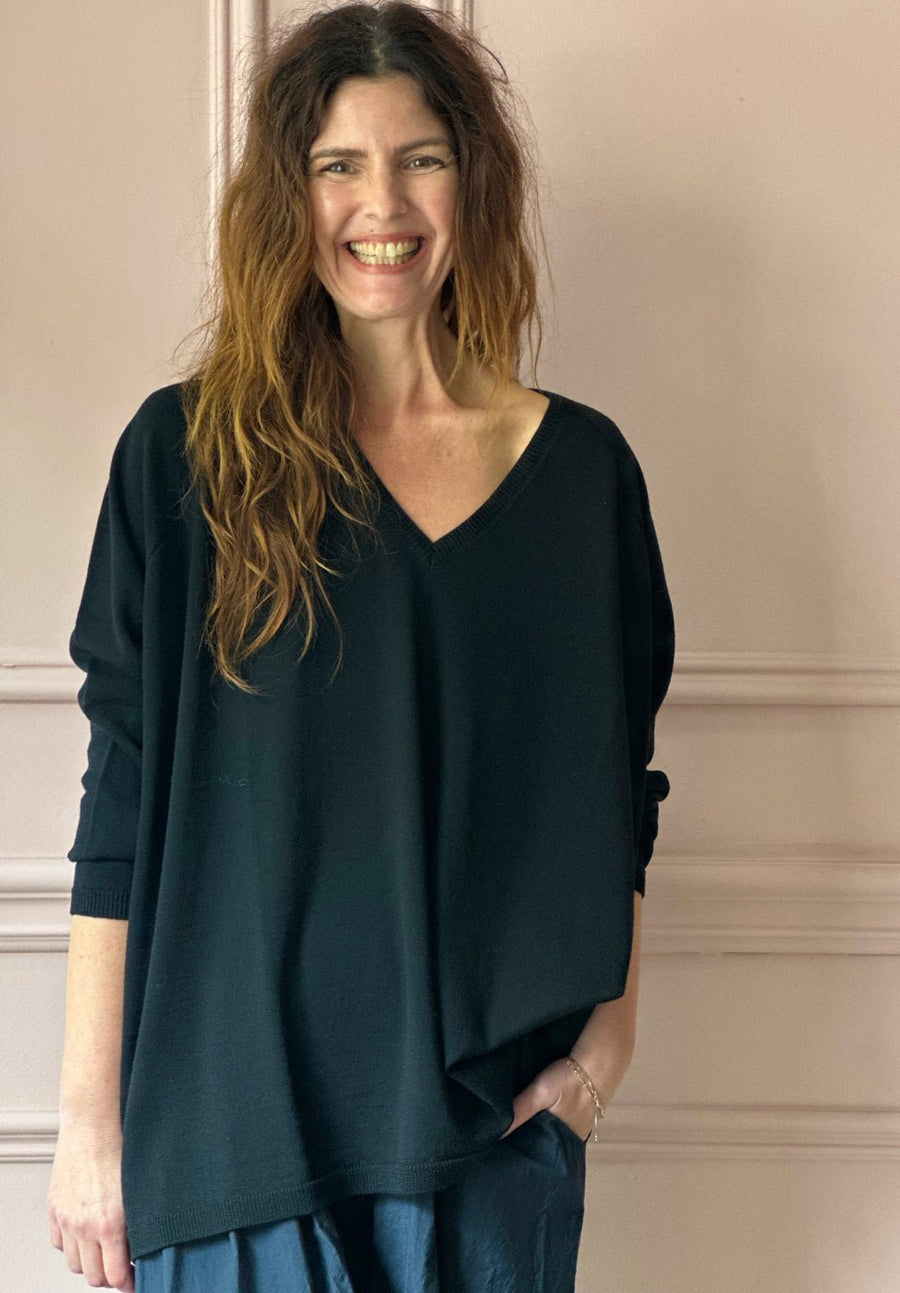 MANUELLE GUIBAL - Knit Sweater YAL in BLACK