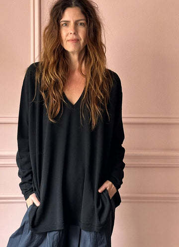 MANUELLE GUIBAL - Knit Sweater YAL in BLACK