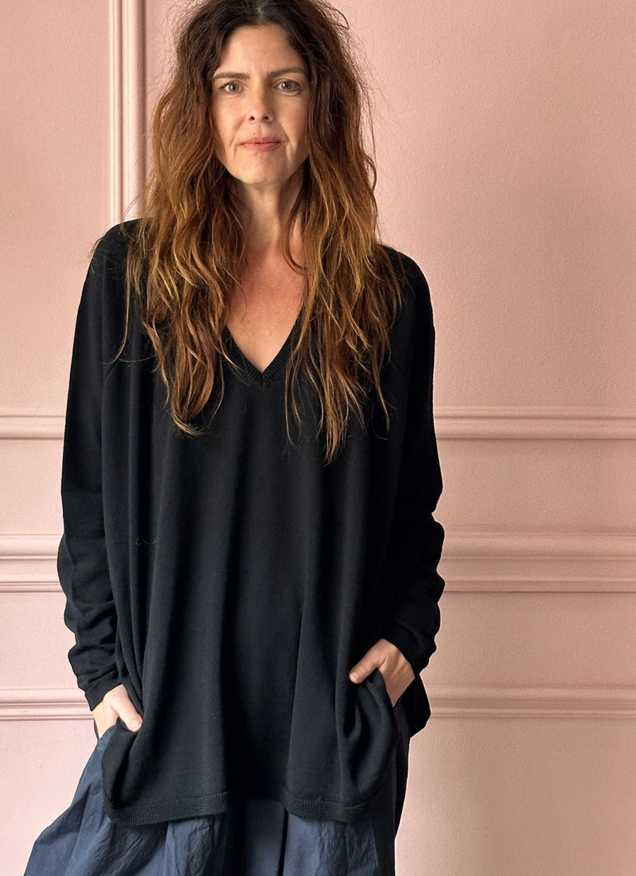 MANUELLE GUIBAL - Knit Sweater YAL in BLACK