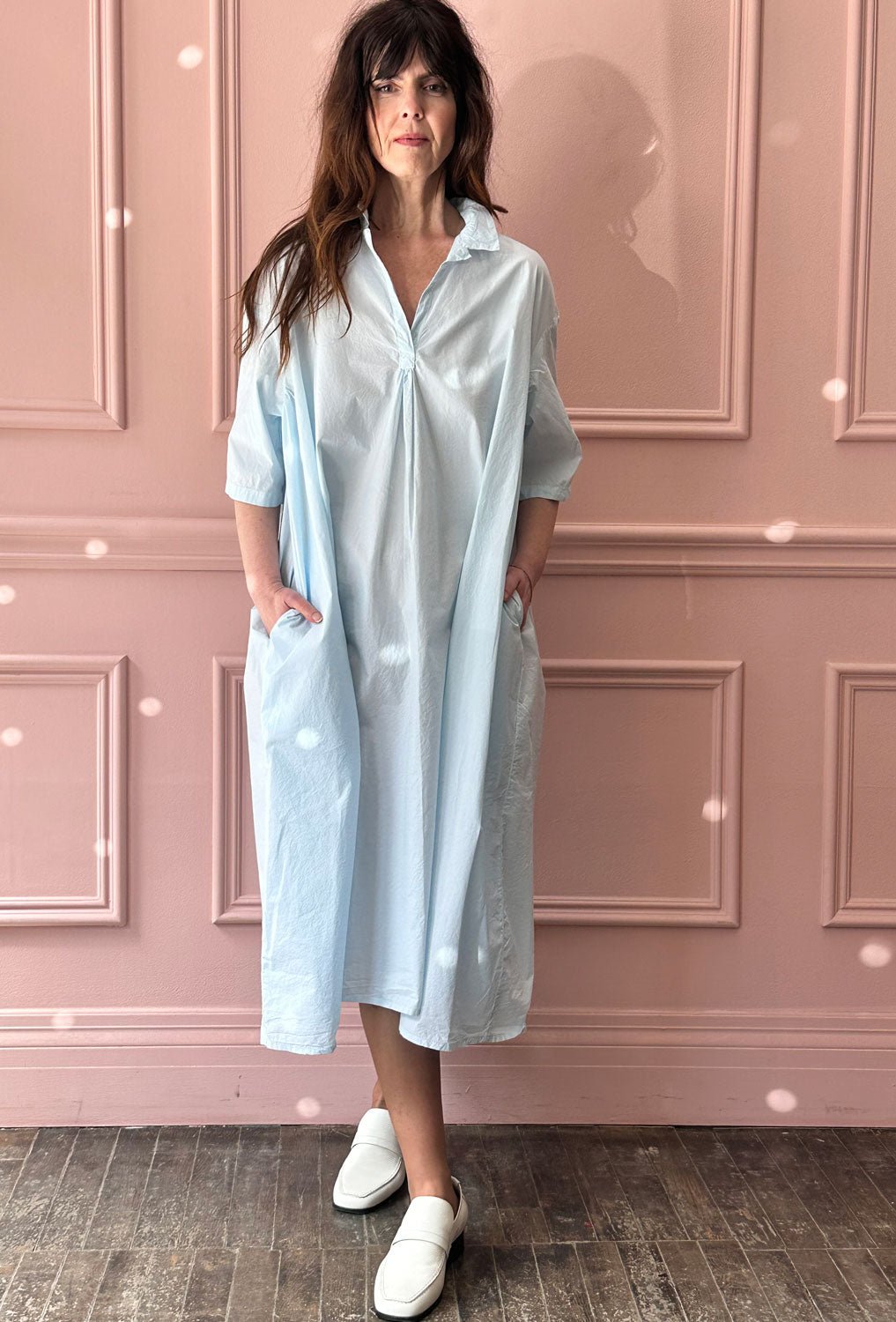 MANUELLE GUIBAL - Dress WigWi in Chlorash Blue
