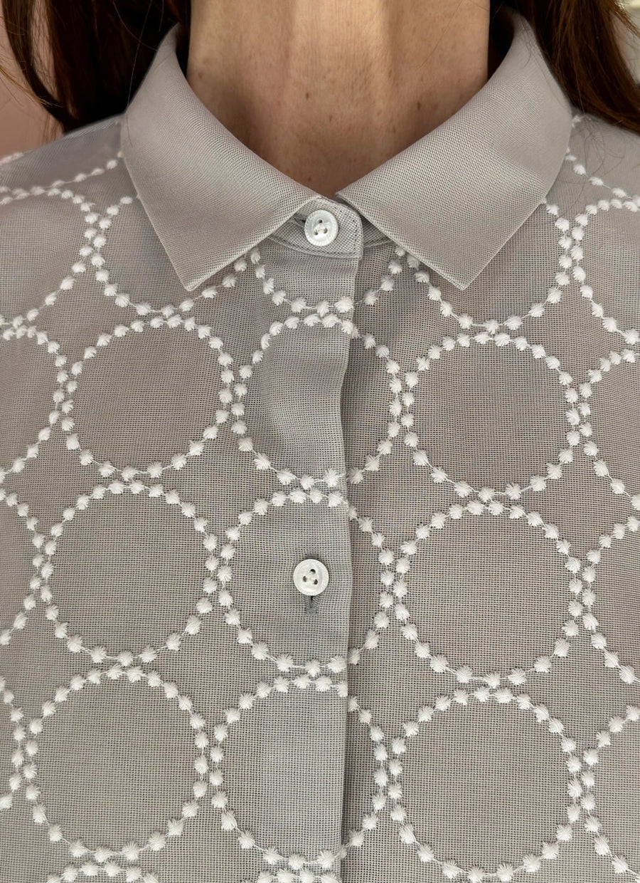 MINA PERHONEN - Tambourine Top in Light Grey