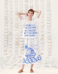 MII COLLECTION  -  Mantou Skirt in Off White/Paros Blue