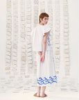 MII COLLECTION  -  Mantou Skirt in Off White/Paros Blue