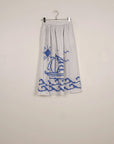 MII COLLECTION  -  Mantou Skirt in Off White/Paros Blue
