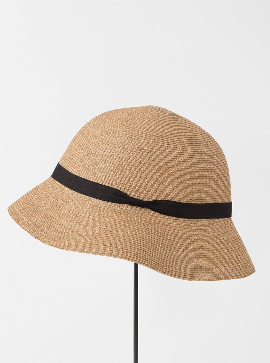 MATURE HA - Conifer Paper Braid Hat Mix Brown and Black