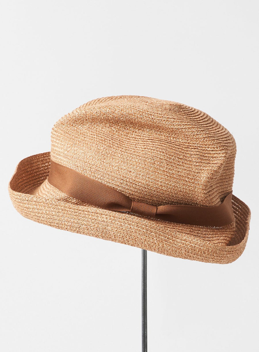 MATURE HA - Boxed Hat Paper Abaca in Bronze Gold