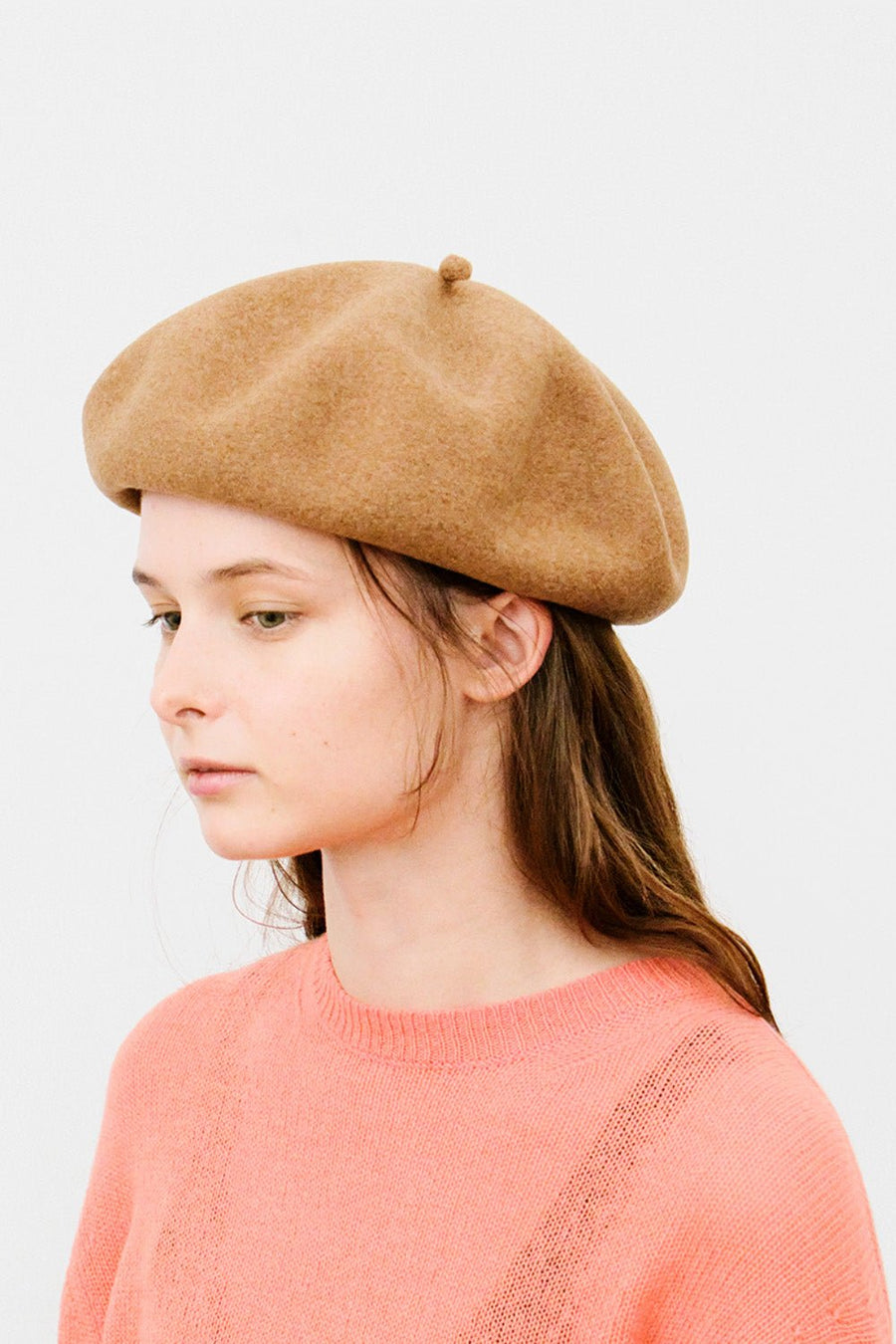 MATURE HA - Beret Top Gather Rib