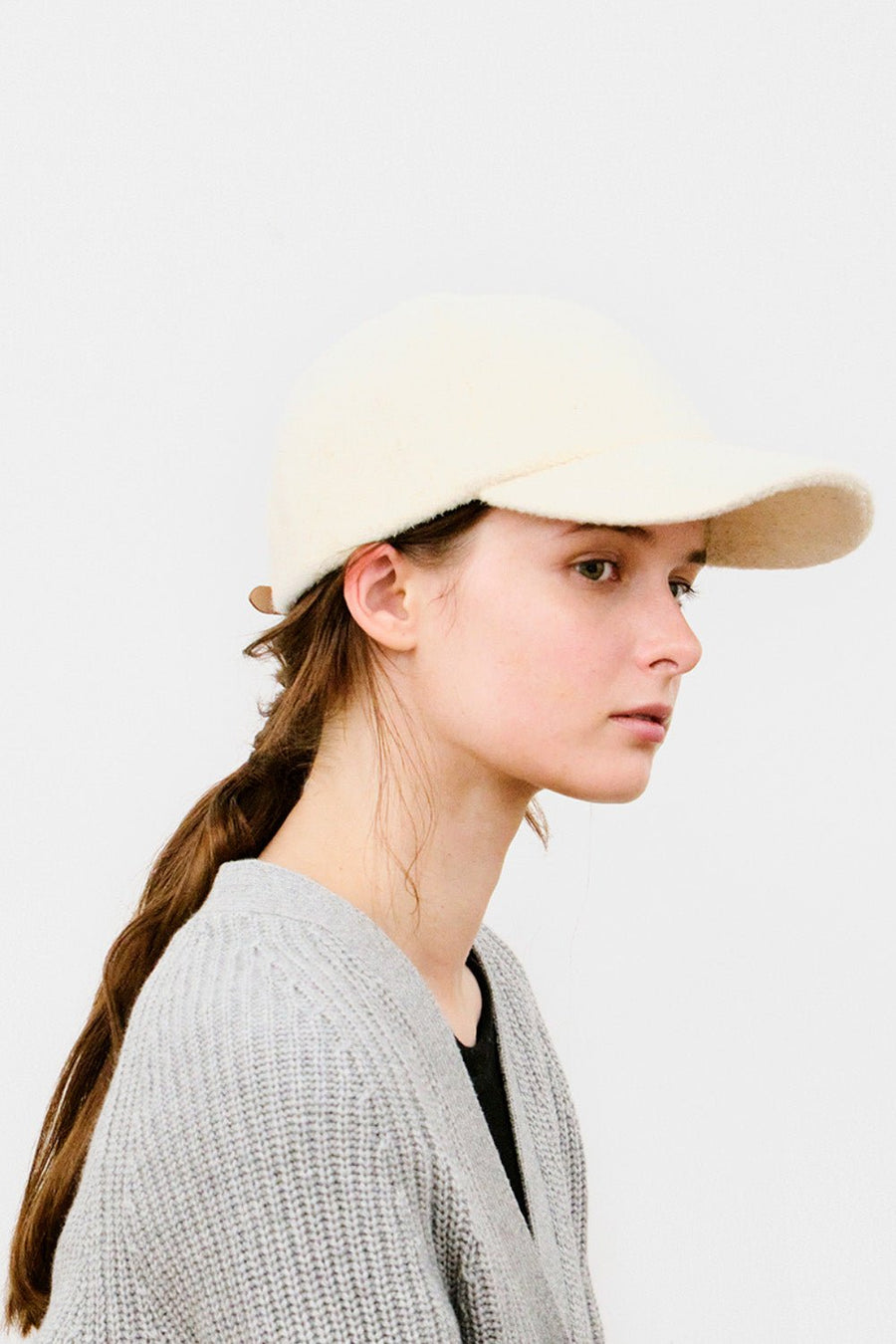 MATURE HA - Welsh Wool Cap in White