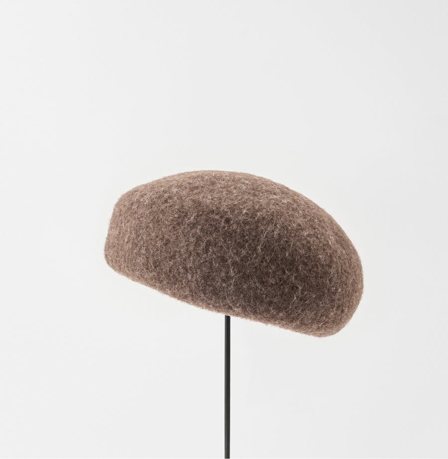 MATURE HA - Beret in Dark Brown Merino