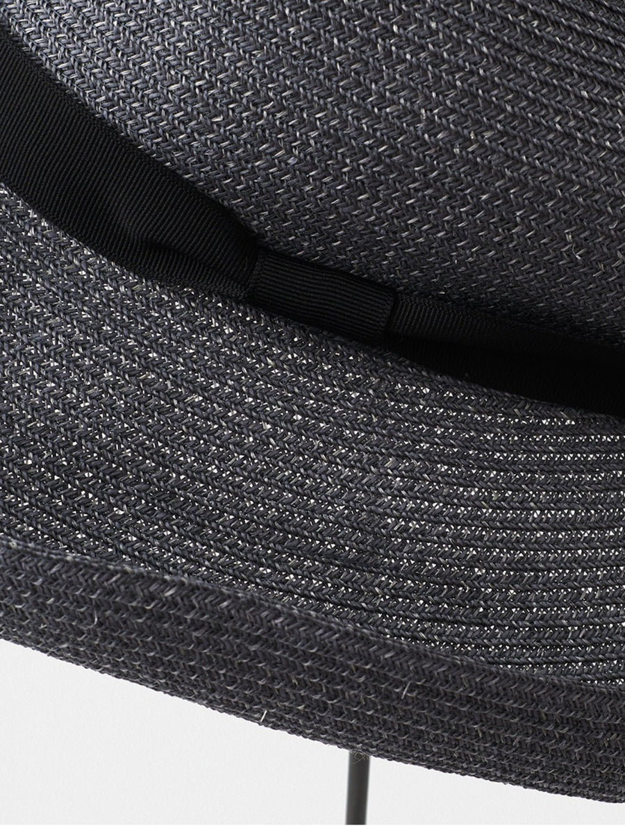 MATURE HA - Boxed Hat Paper Abaca in Slate Grey