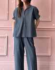 MANUELLE GUIBAL - Loomi Top in Denim Blue