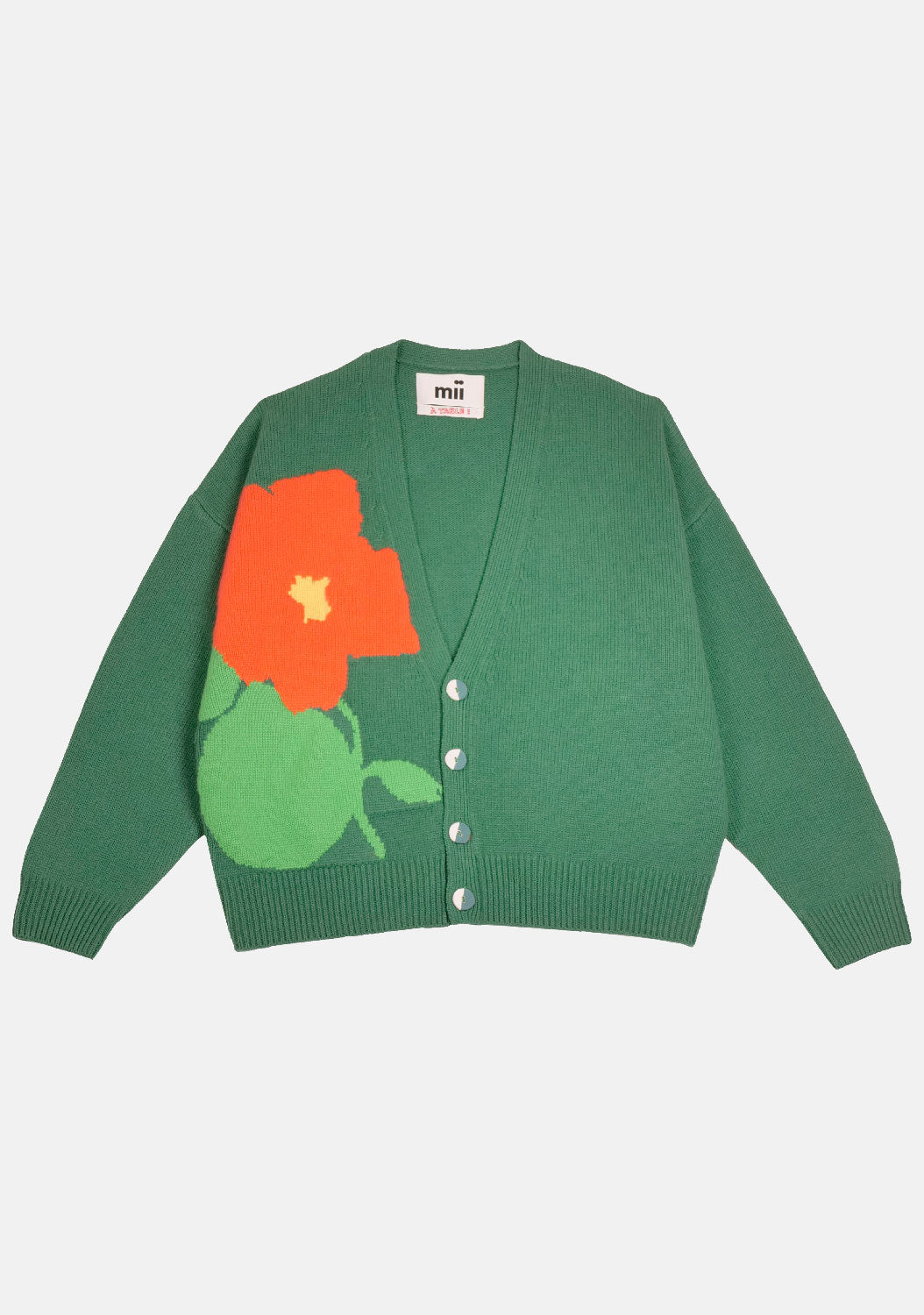MII COLLECTION - BELLA POTAGER CARDIGAN in GREEN