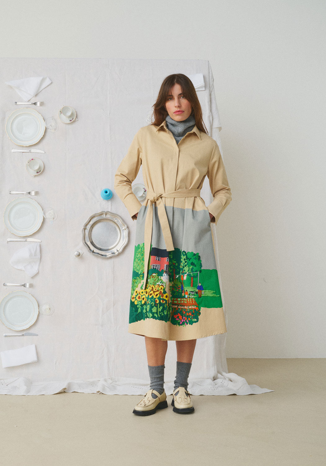 MII COLLECTION - LUCE POTAGER DRESS in TAN