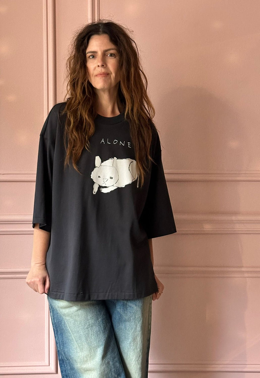 MINA PERHONEN - Liiloleikki Top in Charcoal