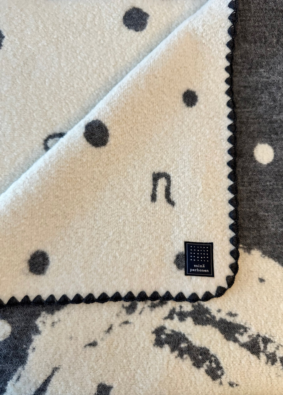 MINA PERHONEN - LARGE ENKELI BLANKET in GREY