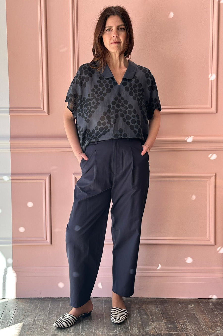 MINA PERHONEN - Pietra Pants in Navy