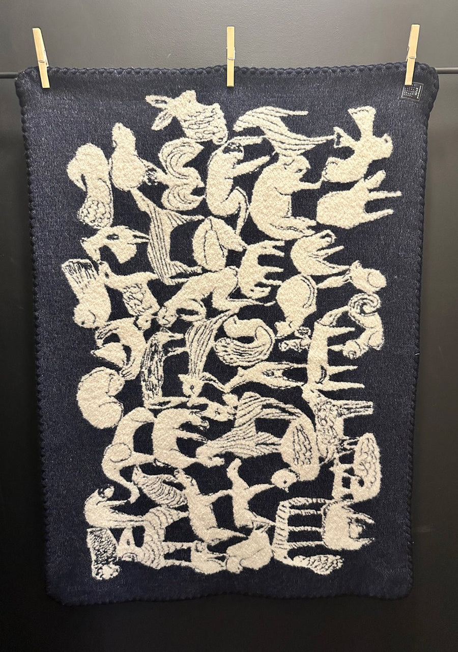 MINA PERHONEN - LIFE PUZZLE Blanket in Navy