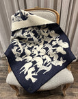 MINA PERHONEN - LIFE PUZZLE Blanket in Navy