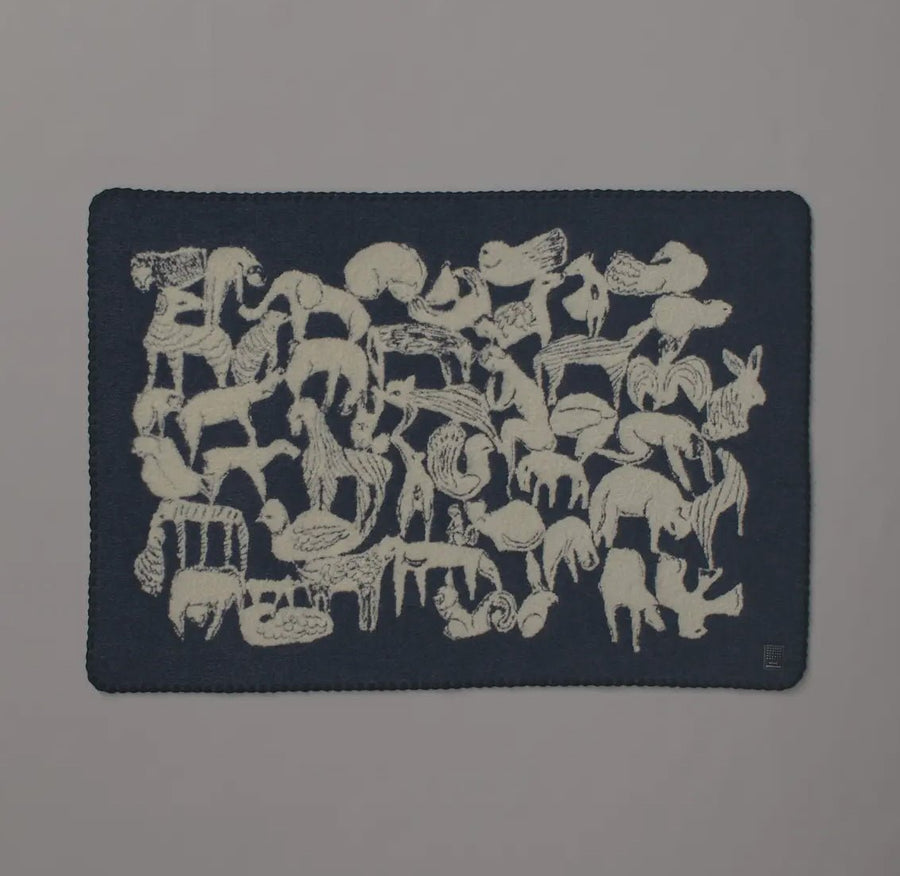 MINA PERHONEN - LIFE PUZZLE Blanket in Navy